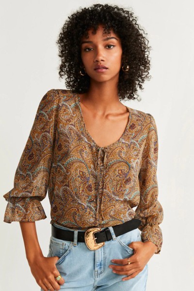 Paisley Chiffon Blouse from Mango