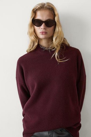 Wool Blend Knit Sweater