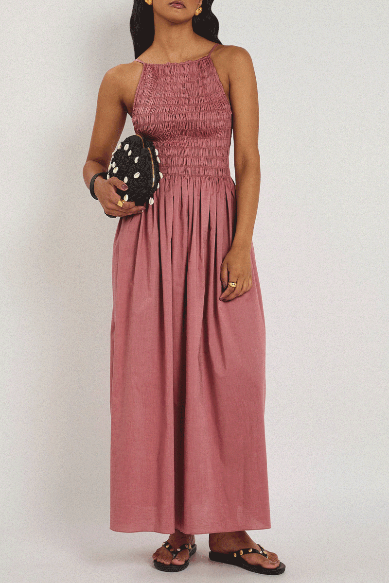Laia Smocked Cotton Maxi Dress from FAITHFULL