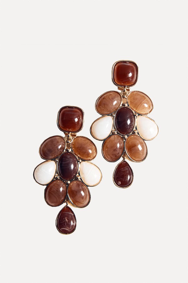 Mixed Resin Earrings from Mango