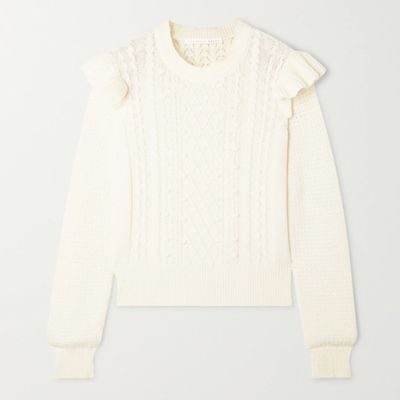 Ruffled Knit Sweater from Veronica Beard