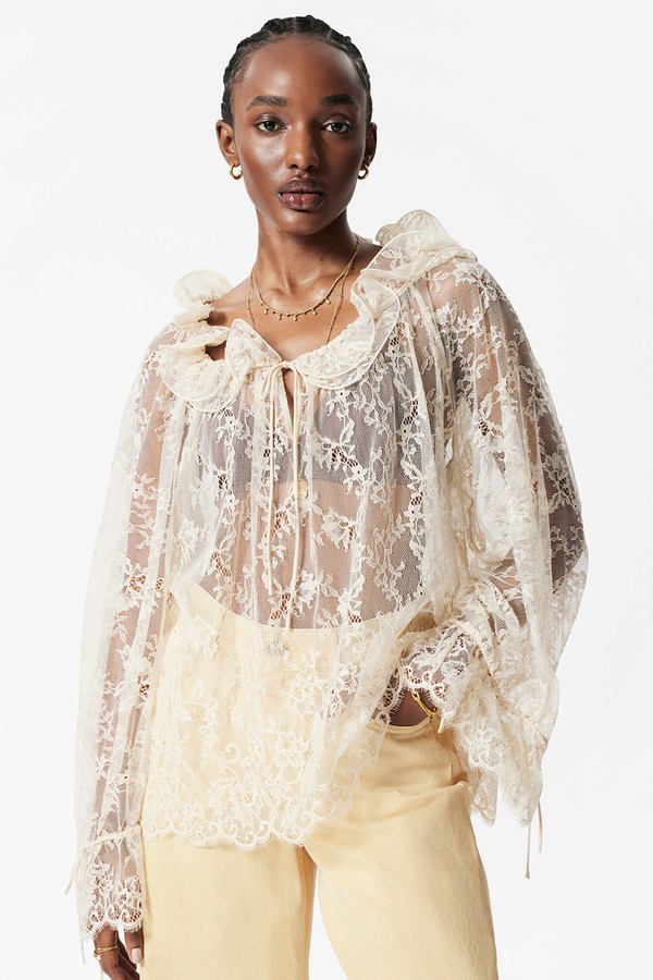 Ruffle Lace Blouse