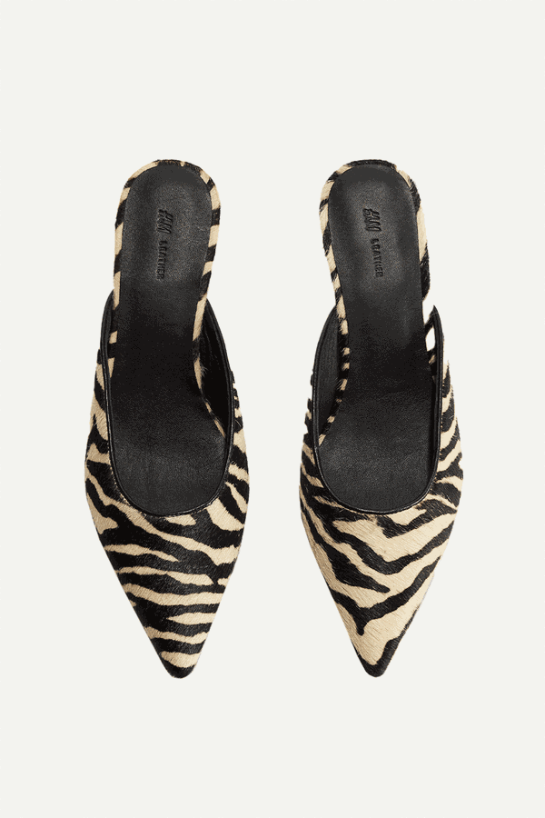 Heeled Leather Mules from H&M 