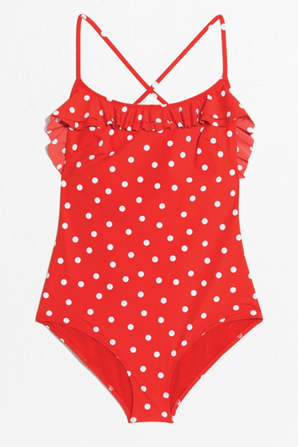 Ruffle Dotted Swimsuit from & Other Stories