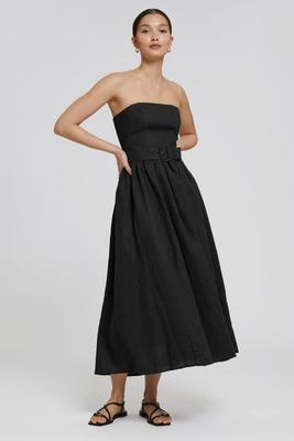 Voluminous Belted Midi Dress from & Other Stories