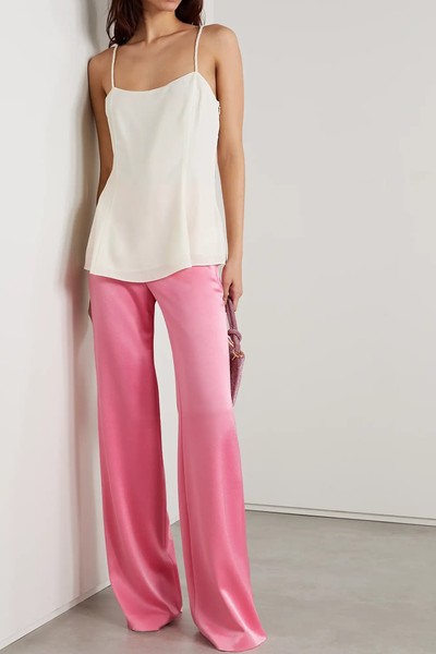 Deanna Hammered-Satin Pants from Alice + Olivia