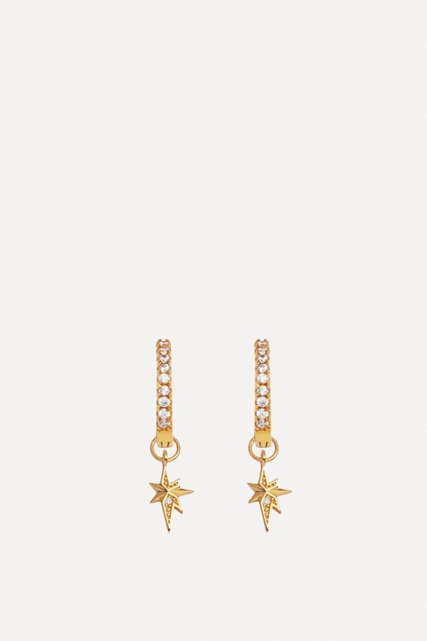 Sterling Silver Mini Starburst Crystal Earrings