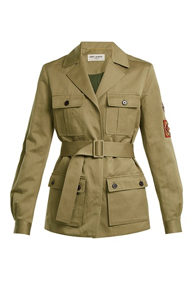 Belted Military Jacket from Saint Laurent