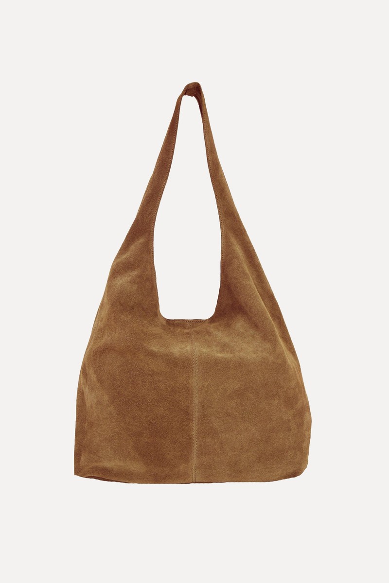 Suede Leather Hobo Boho Shoulder Bag from Brix+Bailey