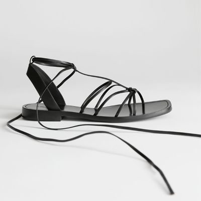 Knotted Leather Lace Up Sandals from & Other Stories