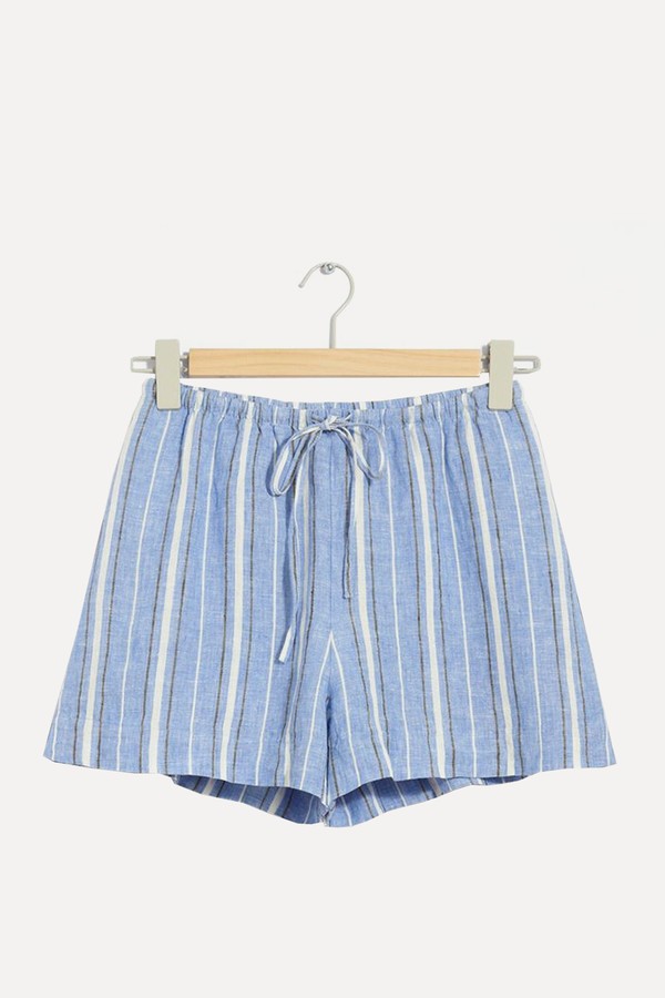 Drawstring Linen Shorts