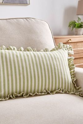 Pride & Joy Linford Frill Sage Cushion from Dunelm