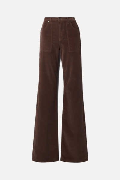 Crosbie Stretch-Cotton Corduroy Straight-Leg Pants from Veronica Beard