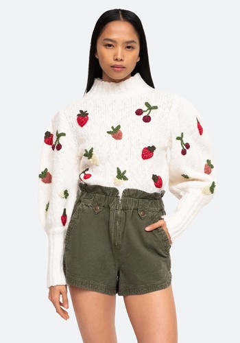  Reese Embroidered Wool-Blend Sweater from Sea NY