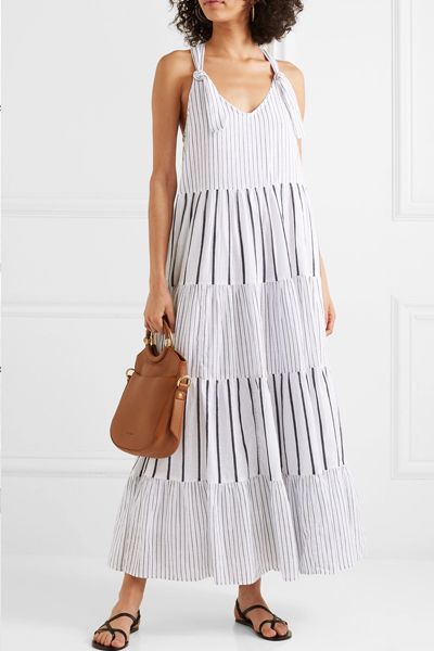 The Glen Picot-Trimmed Maxi Dress from The Great