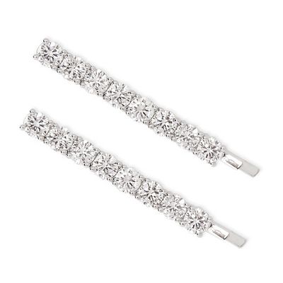 Silver-Tone Crystal Hair Slides from Kenneth Jay Lane