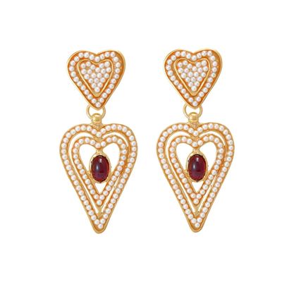 Heart Pearl Earrings from Soru