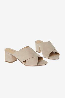 Taupe ‘Sophie’ Crossover Sandals