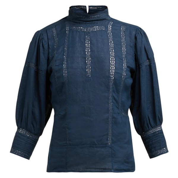 Byrds High-Neck Linen Top from Mes Demoiselle