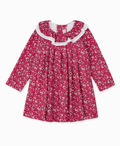 Burgundy Carmen Girl Dress from La Coqueta