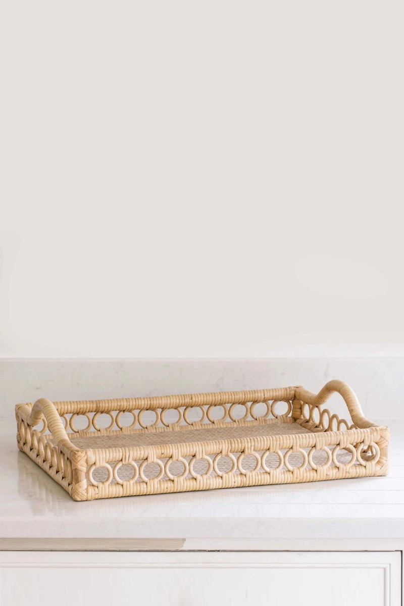  Goldie Rattan Tray from Hastshilp