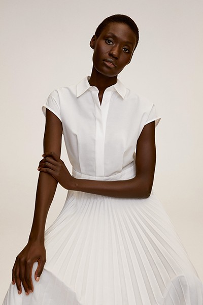 Pleated Skirt Dress from Mango