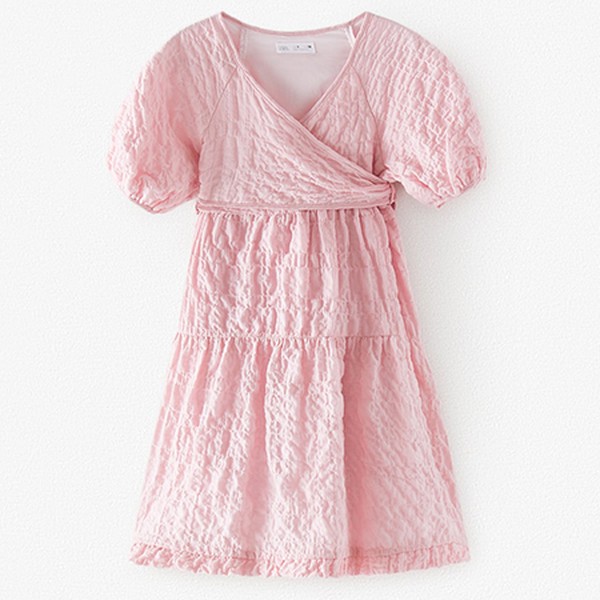 Textured Dress With Bow