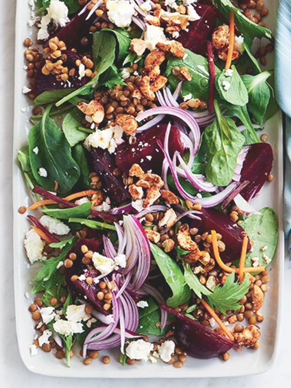 Baby Beetroot, Feta & Lentil Salad