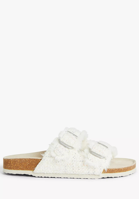 Double Buckle Footbed Mule Slippers from John Lewis