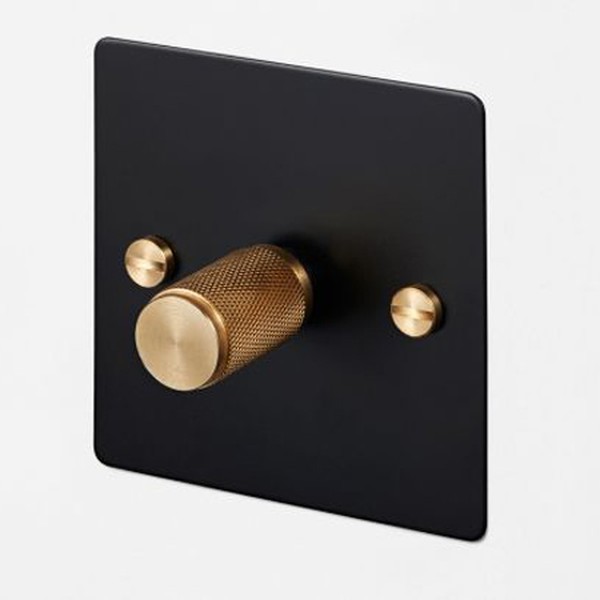 1G Dimmer / Black / Brass