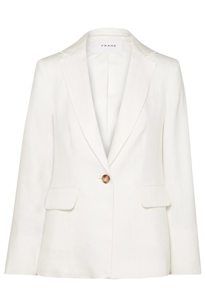 Classic Fine Linen-Blend Blazer from Frame