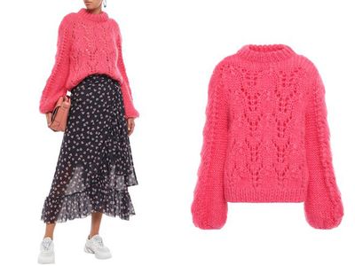 Open-Knit Mohair & Wool-Blend Sweater from Ganni