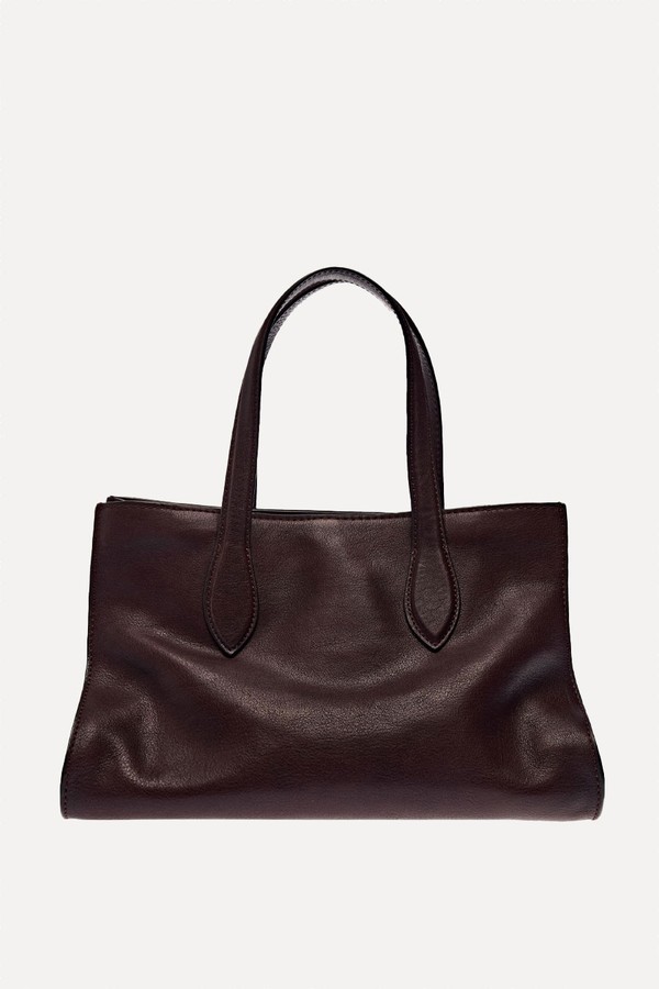 Mid-Size Nappa Leather MD Icon Tote Bag from Massimo Dutti