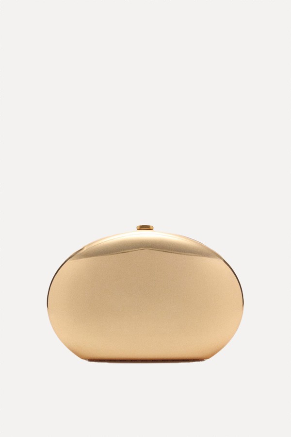 Metallic Clutch Handbag from Mango