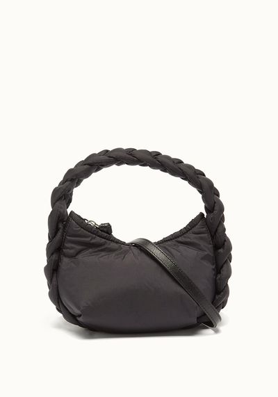 Espiga Braided-Handle Canvas Shoulder Bag