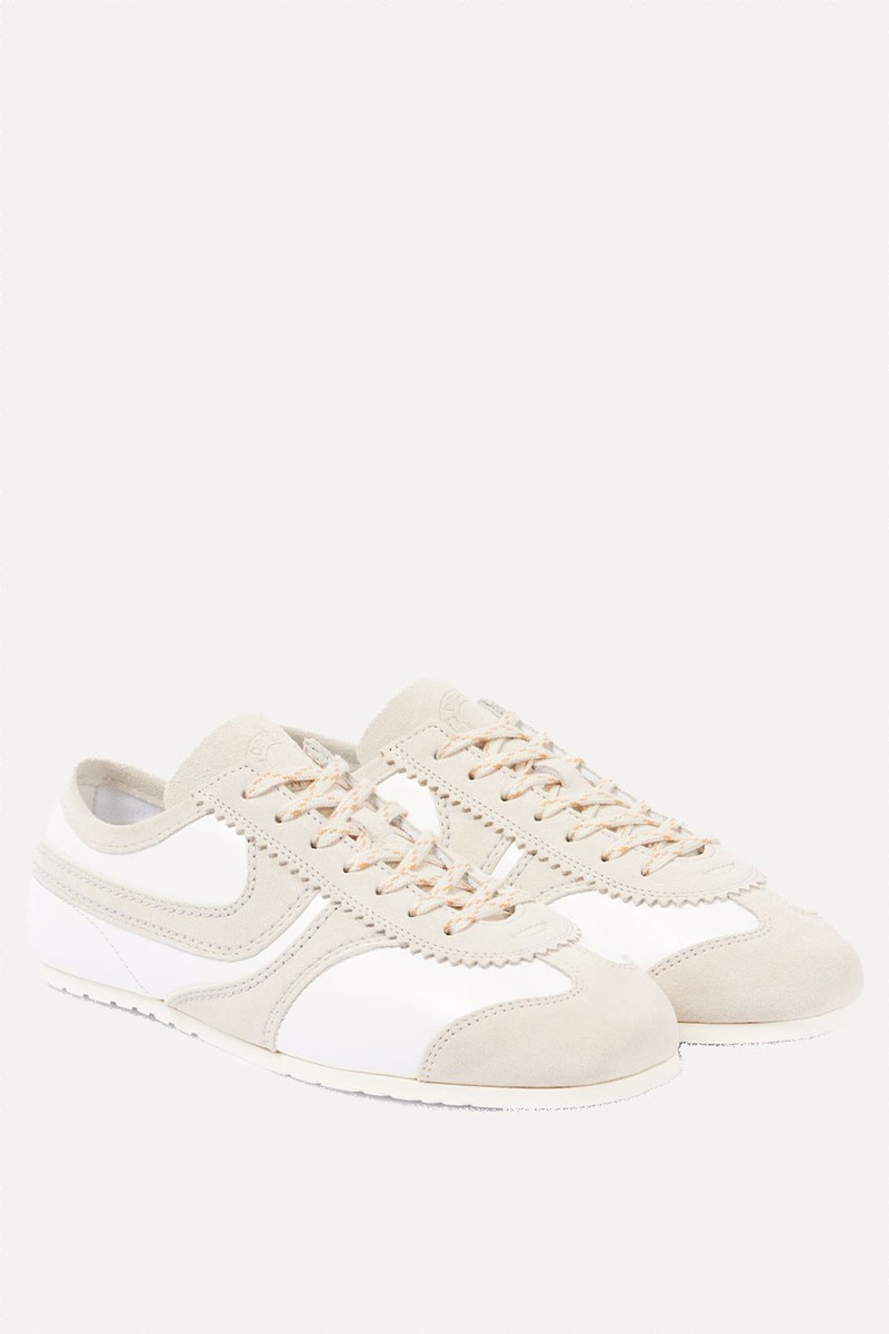 Suede-Trimmed Leather Sneakers from Dries Van Noten