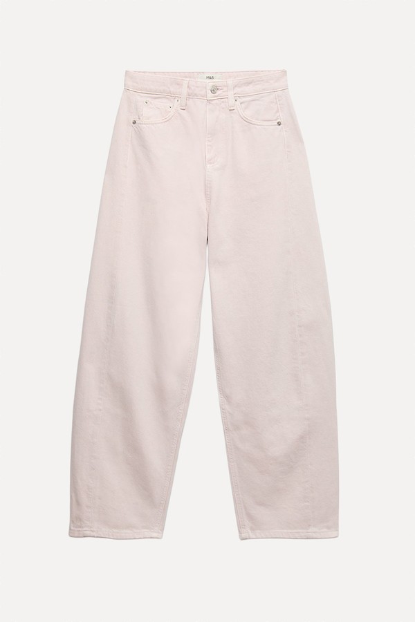 Mid Rise Barrel Jeans from Marks & Spencer