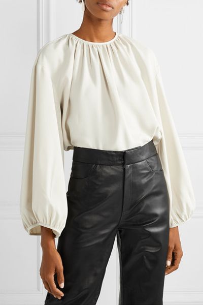 Pomerance Oversized Gathered Crepe Blouse from Toteme