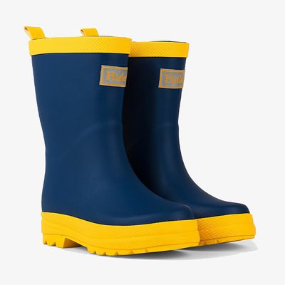 Navy And Yellow Rain Boots from Alex And Alexa