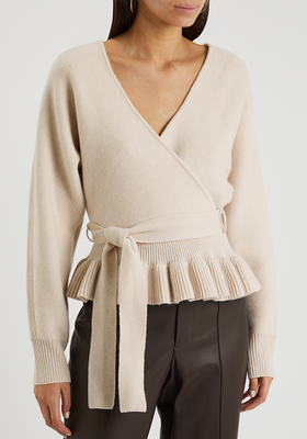 Wrap-Effect Wool Blend Jumper from Allude
