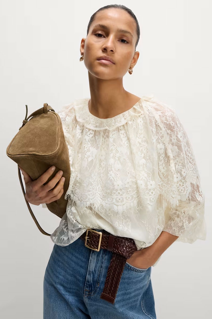 Lace Round Neck Blouse from Marks & Spencer