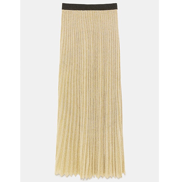 Metallic Threat Pleated Skirt  from Zara