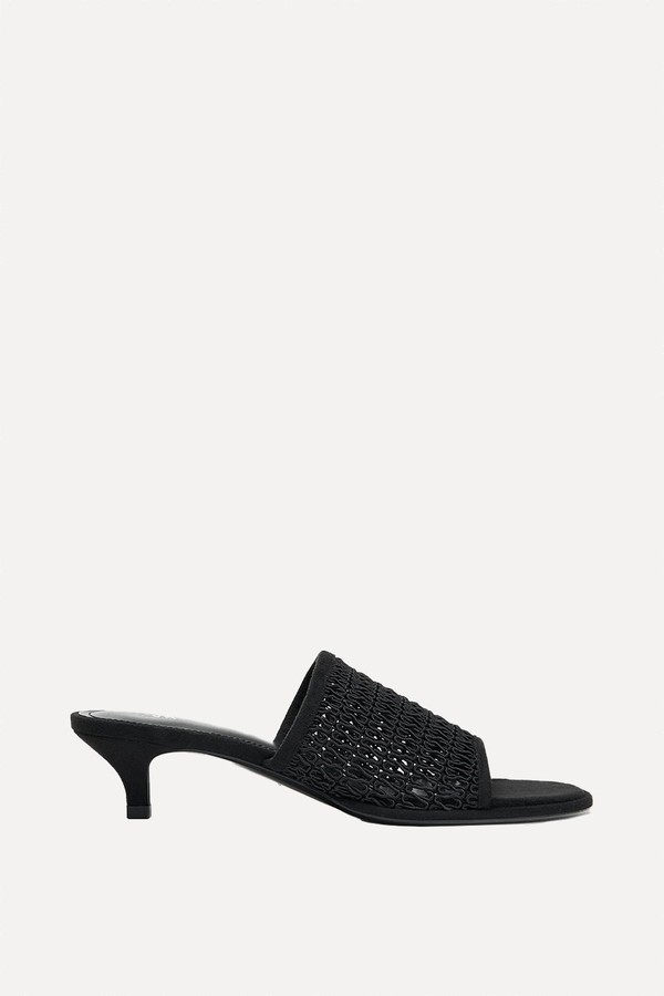 Braided Kitten Heel Mules from Zara