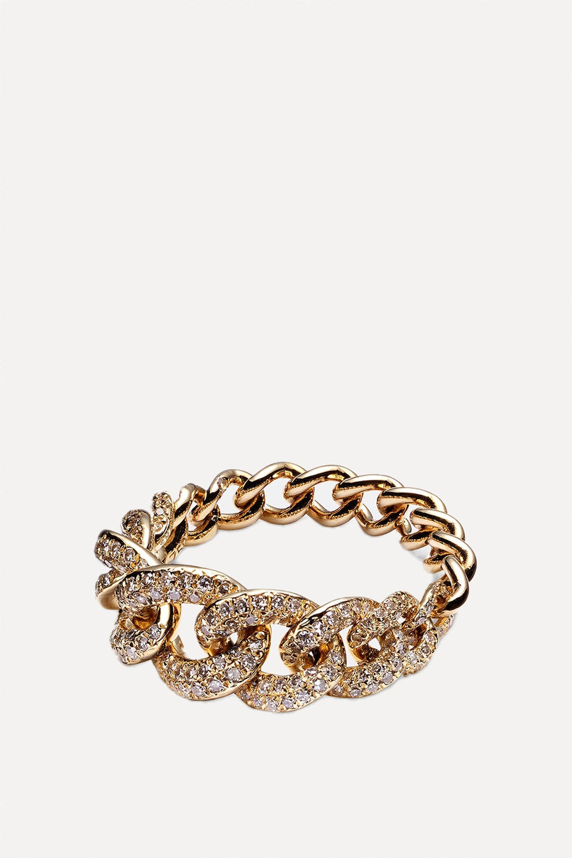 Gradual Pavé Link 18kt Ring With Diamonds