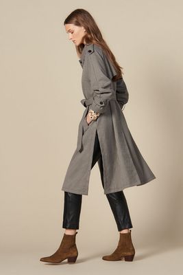 Trench Coat With Side Slits from Sandro