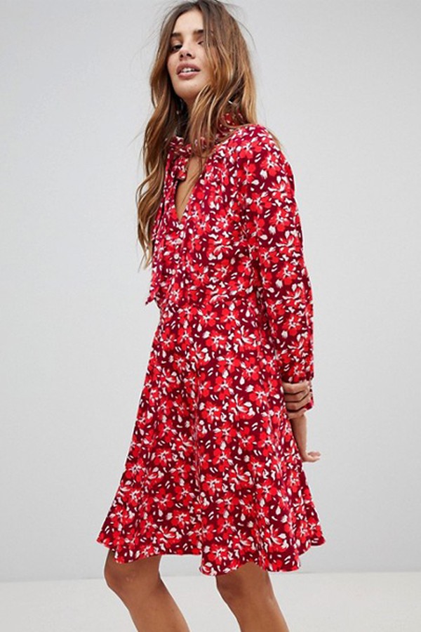 Trollied Dolly Floral Dress With Scarf from ASOS