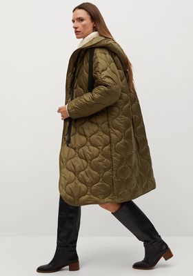 Quilted Long Coat from Mango