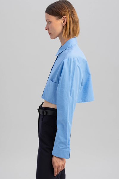 Elo Cropped Pocket Shirt from The Frankie Shop