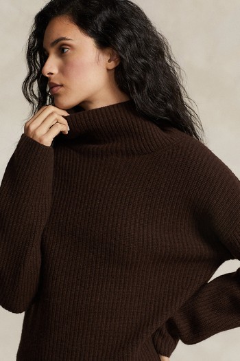 Rib Knit Wool Cashmere Mockneck Jumper, £161 (was £269)