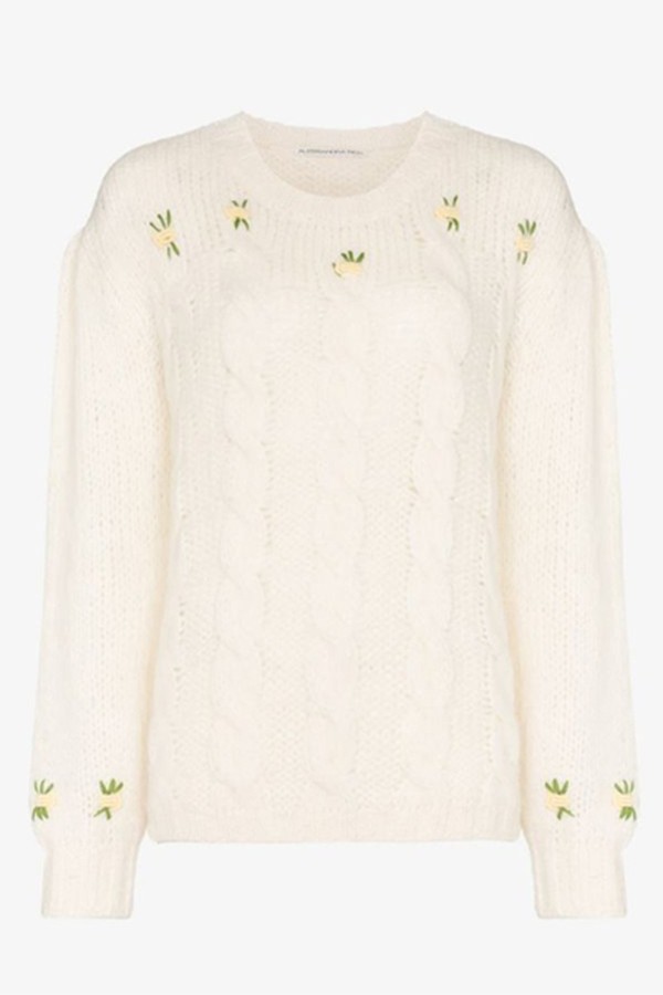 Embroidered Floral Sweater from Alessandra Rich